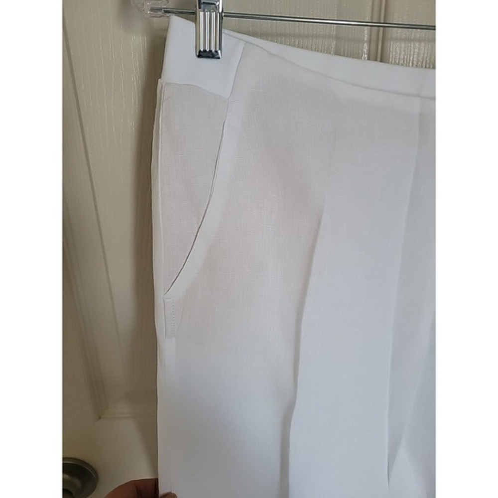 J.‎ Jill Pants Women's Size M Pull on White Linen Blend - Picture 6 of 9